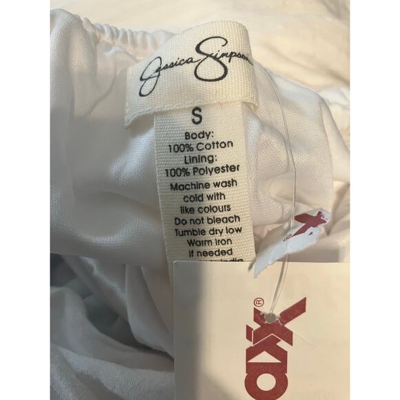 JESSICA SIMPSON White Seersucker Midi Dress NWT Size Small S - Picture 3 of 5